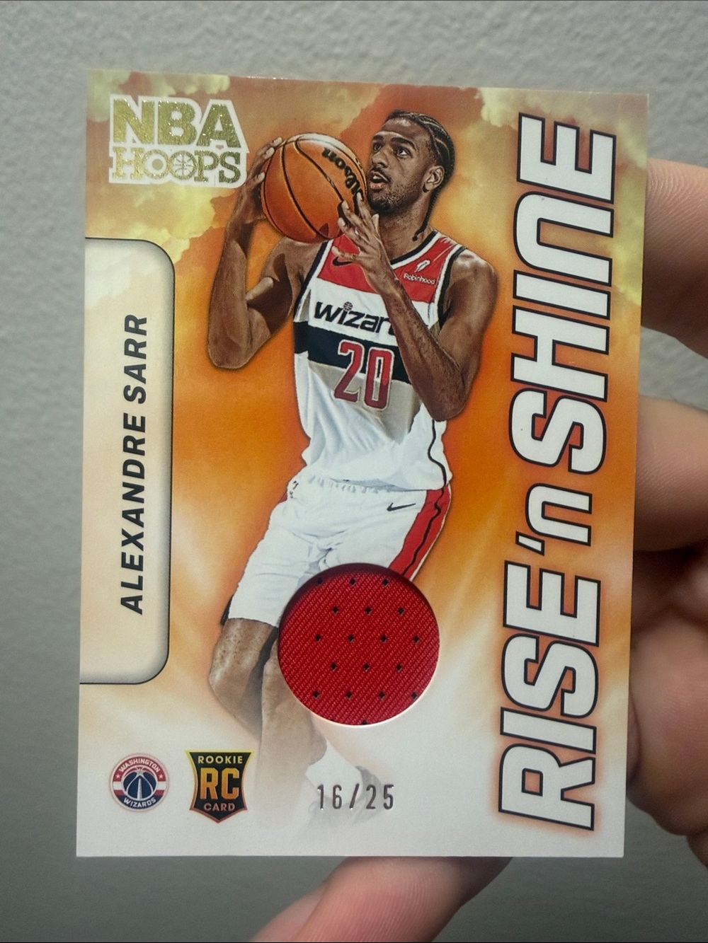 Panini NBA Hoops Rise'n Shine Collectible Card - Orange, White, Red